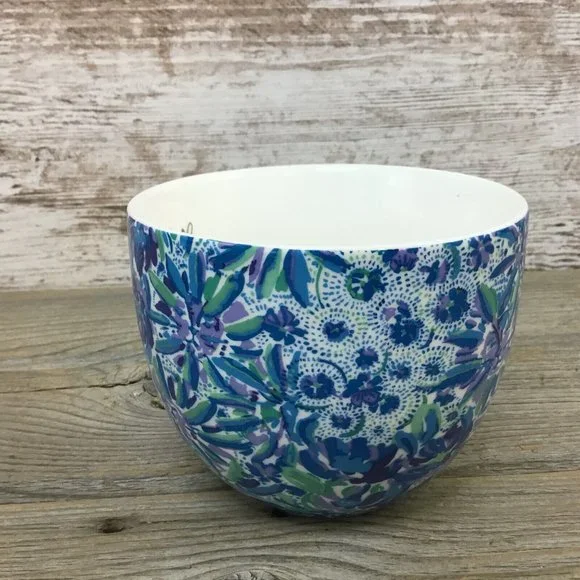 Lilly Pulitzer Ceramic Mug Blue Purple Green Floral Coffee Tea Cup 12 oz - Picture 4 of 8